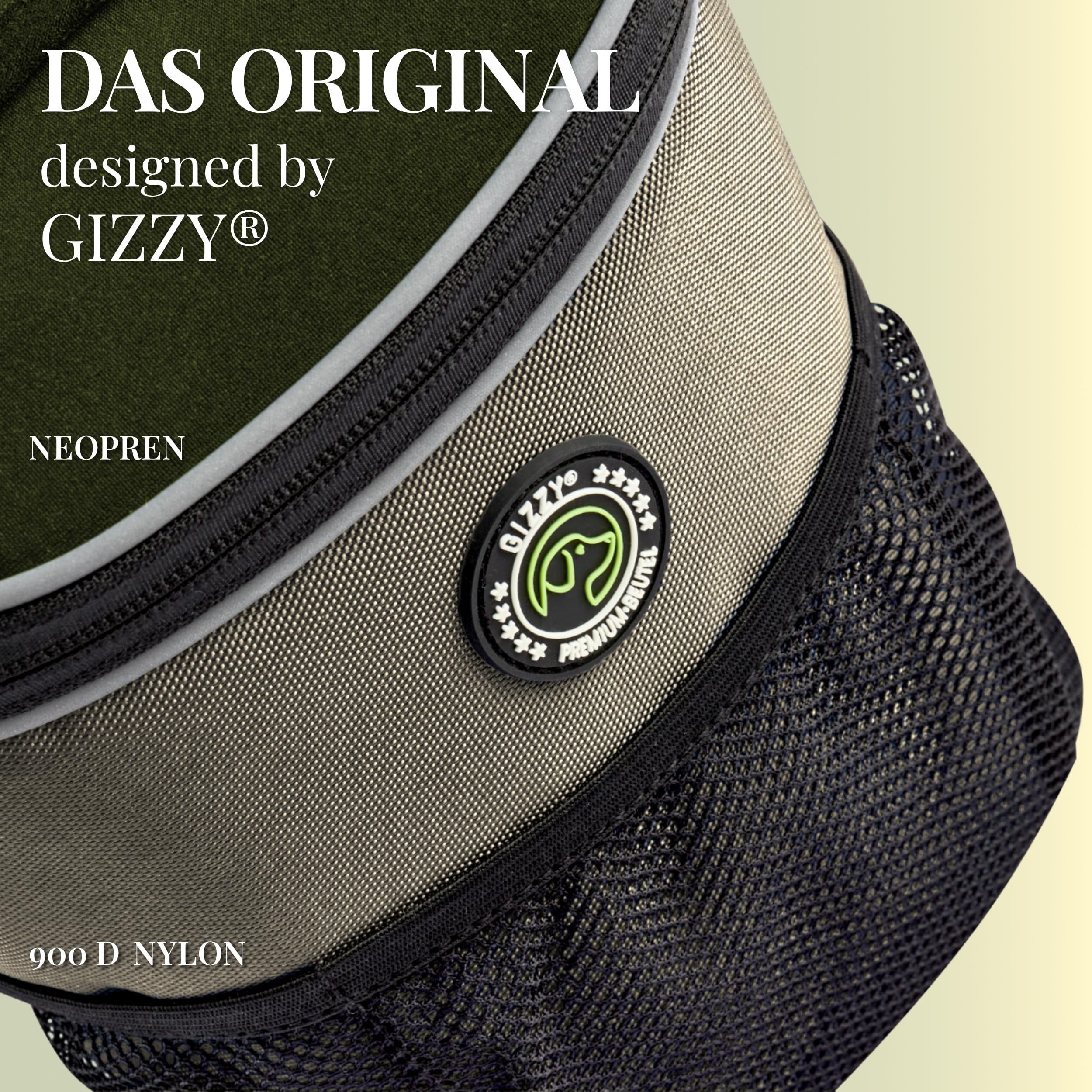 GIZZY® DAS ORIGINAL - Leckerlibeutel für Hunde - Innovative Einhand-Öffnung zur blitzschnellen Belohnung - Futterbeutel Hunde für Training & Welpenerziehung (Light-Gold)
