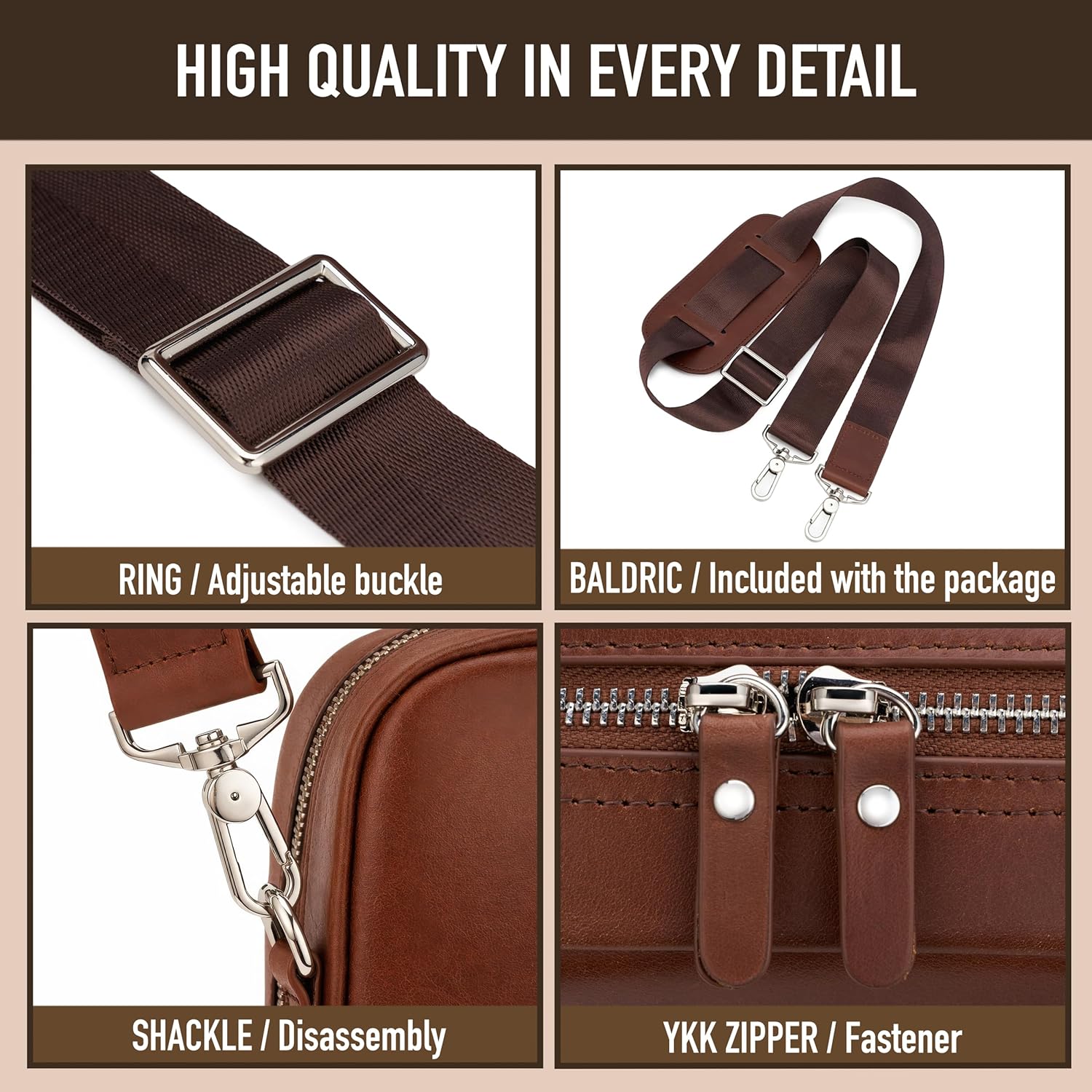 Awesometik Leather Organizer, Full Grain Leather Mac Bag, Portfolio with Multiple Slots & Comes With Magnetic Inner Pocket