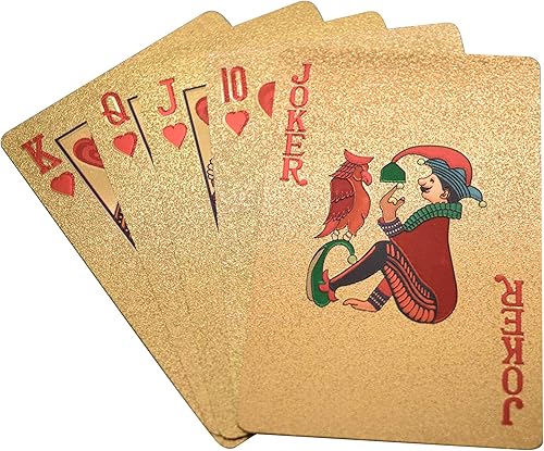 Miniatura 3 de Las Vegas Baraja de naipes de plástico de alto rodillo dorado