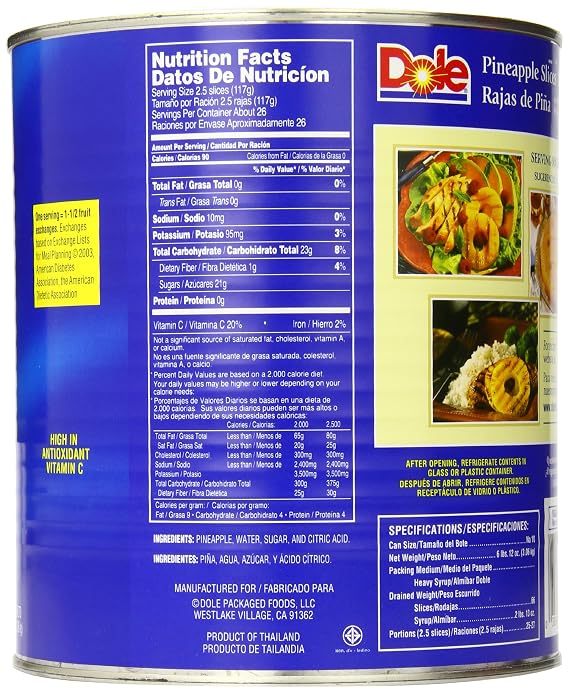 Dole Pineapple Slices in Heavy Syrup