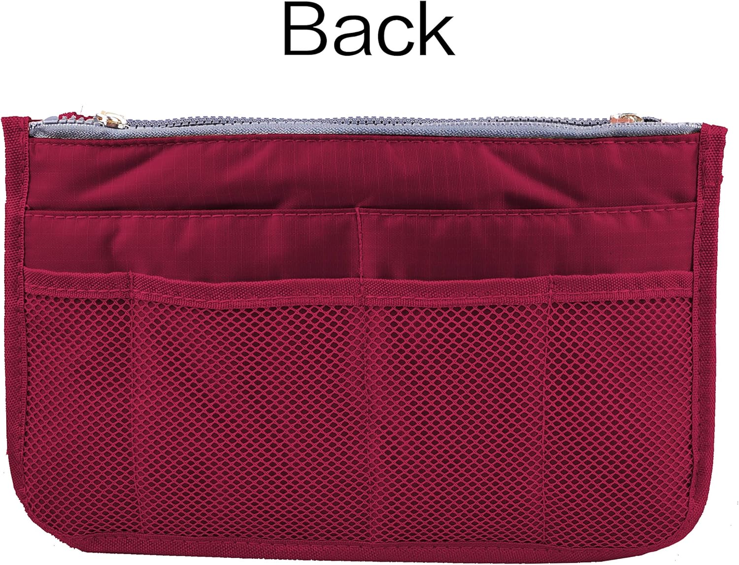 Vercord Updated Purse Handbag Organizer Insert Liner Bag in Bag 13 Pockets Burgundy Large - Image 5