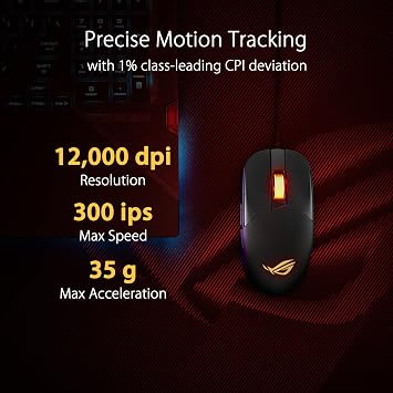 Asus ROG Strix Impact III Black 12000 DPI 6Tuş Optik RGB Kablolu Gaming (Oyuncu) Mouse