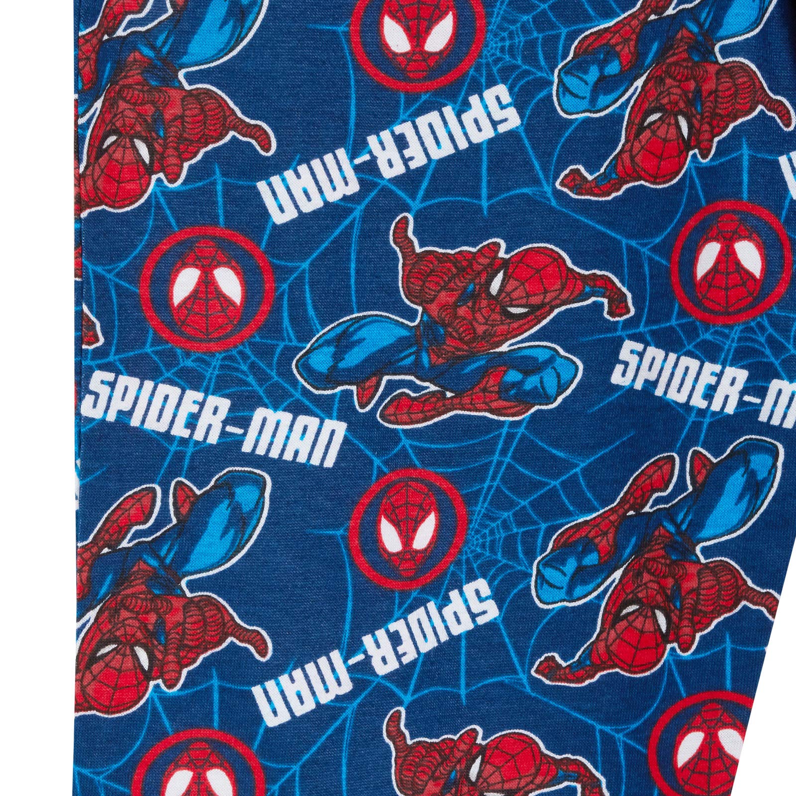 MARVEL Chłopięcy Spiderman piżama dzieci Avengers zestaw piżam na całej długości T-shirt + mankiety spodnie wypoczynkowe