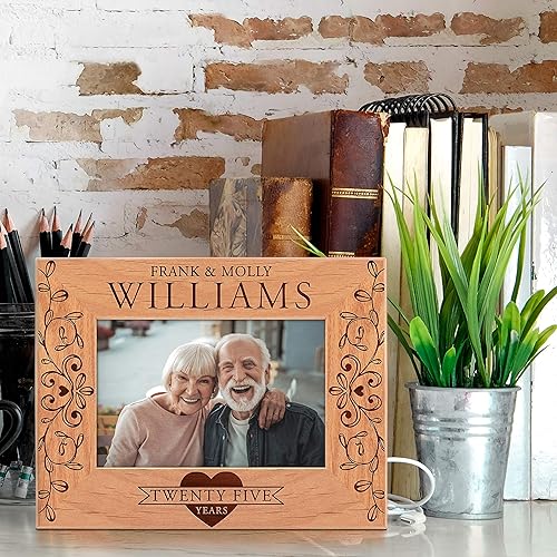 Vista 17 de GIFTBYGIFTY Marcos de fotos de amor personalizados para parejas con nombre, 4 x 6 pulgadas, regalos de San Valentín personalizados para él, ella