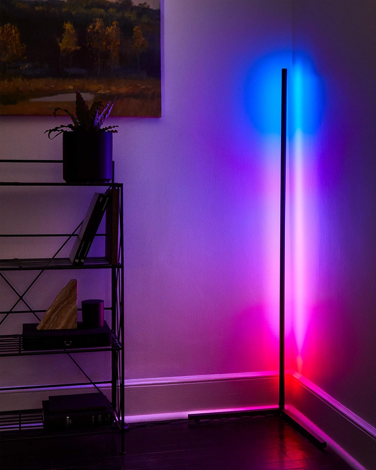 Free Shipping Over $50 ZEN LUMEN RGB Floor Corner Lamp Accent Mood Lighting Dimmable Color Chasing Remote Controlled Light Show Gaming Entertainment Room Vibes (Remote Controlled)