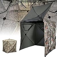 Vista 7 de Hunting Blind, 2 Person Pop Up Blinds 360 Degree See Through, Portable Durable Hunting Ground Blinds for Deer & Turkey Hunting