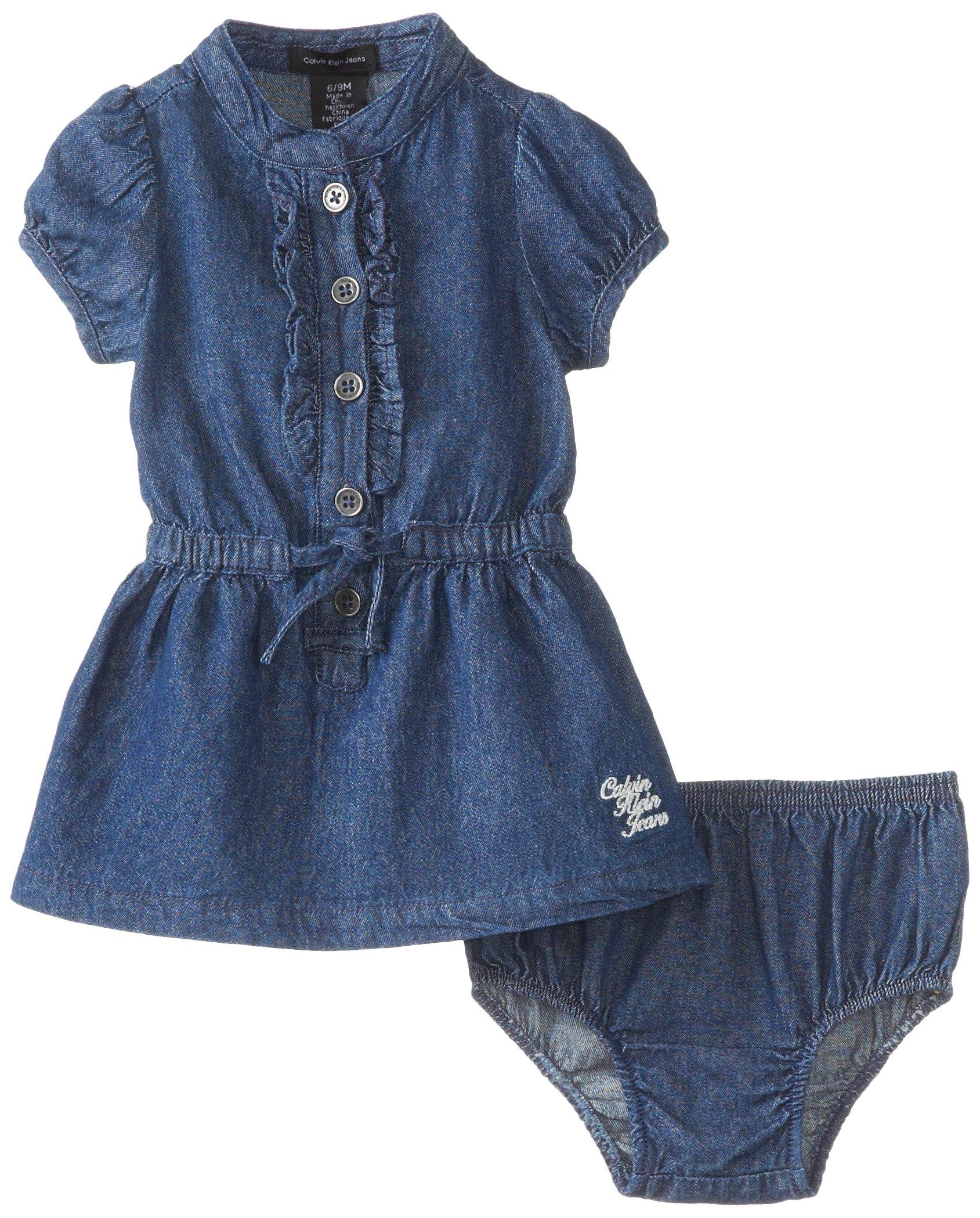 Calvin Klein Baby-Girls Newborn Chambray Dress