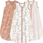 Yoofoss sac de couchage pour bébé 6-12 mois 100% Couverture en coton biologique pour bébé 2-Way Fermeture éclair TOG 0.5 Sac de couchage pour bébé, Sacs de sommeil pour bébé léger respirant (Moyen)