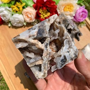 Natural Sphalerite Cube - 5cm Unique Stone with Crystal Cavities - Stunning Mineral Specimen for Collection & Decoration -Crystal Geode
