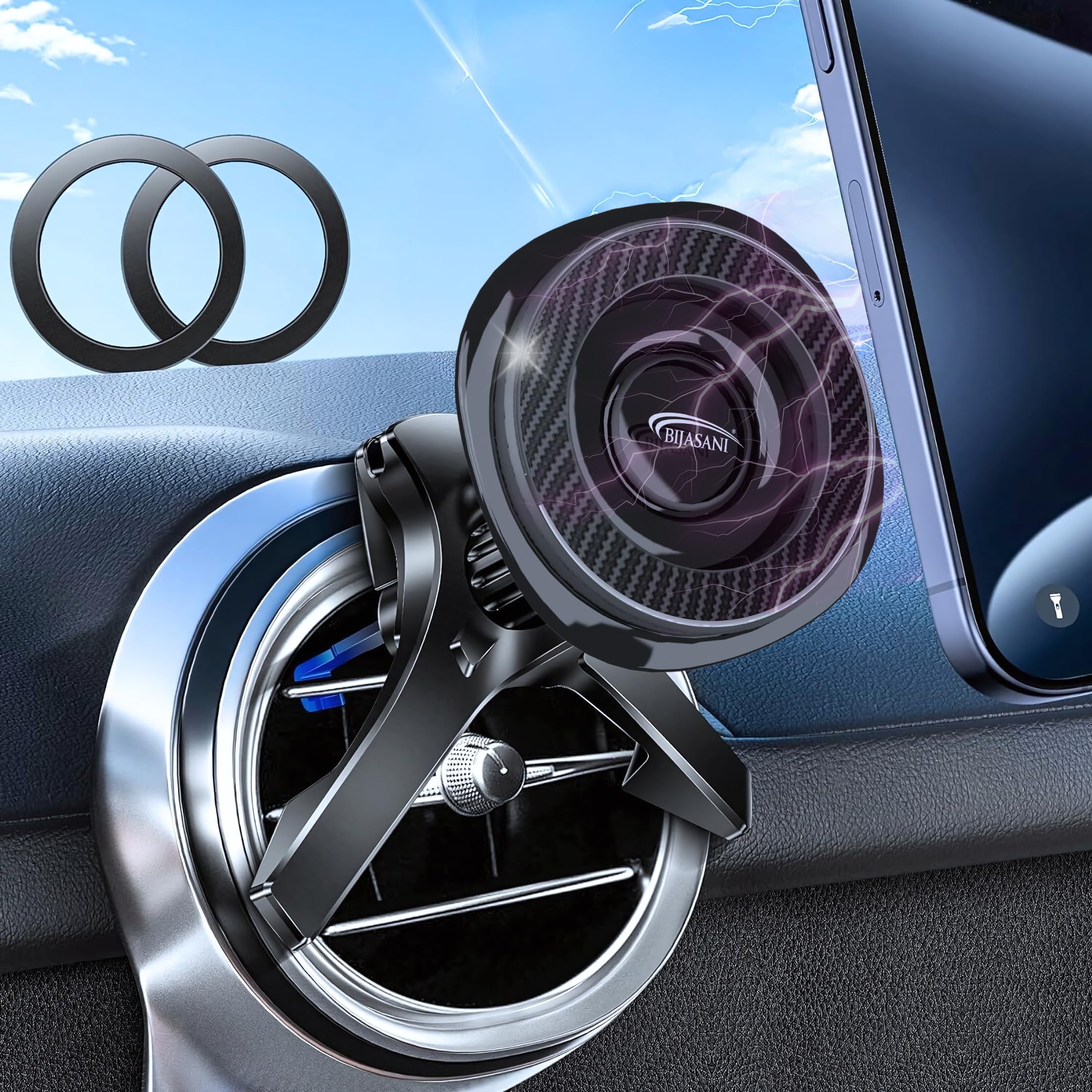 BIJASANI New 2024 Magnetic Mobile Holder for Car, Compatible with All iPhone Devices, Phone Stand Holder, car Dashboard Accessories Magnetic Phone Holder Car, Car Mobile Holder (M12_AU) (B0D59XHWMT) Amazon Price History, Amazon Price Tracker