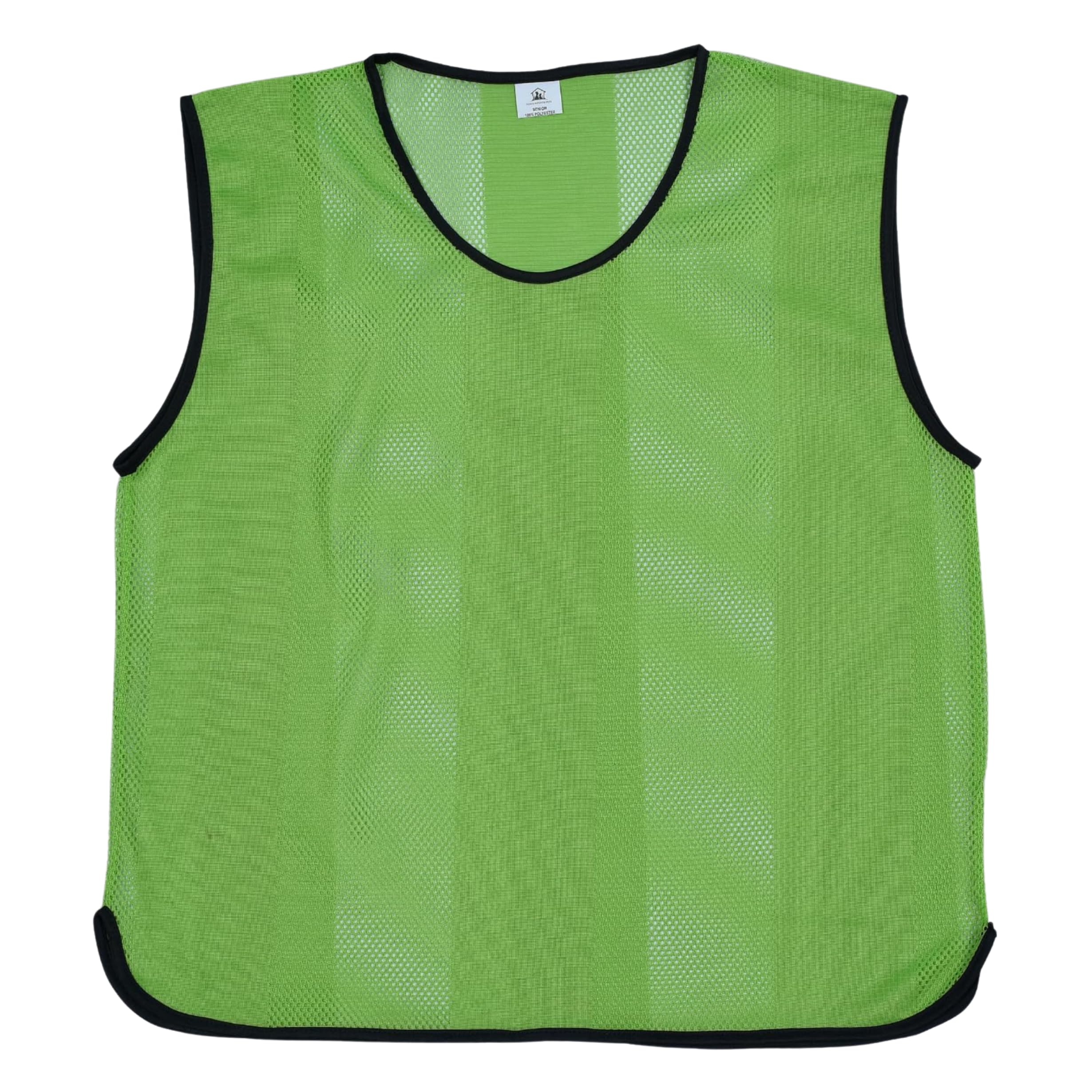 10 X Training Bibs Mesh Football Training Equipment Sports Vest - Quick Dry Football Bibs Adult For Rugby, Cricket, Netball or Basketball Pack of 10 - Ideal Team Practice Vest (Adult Sizes, Green)