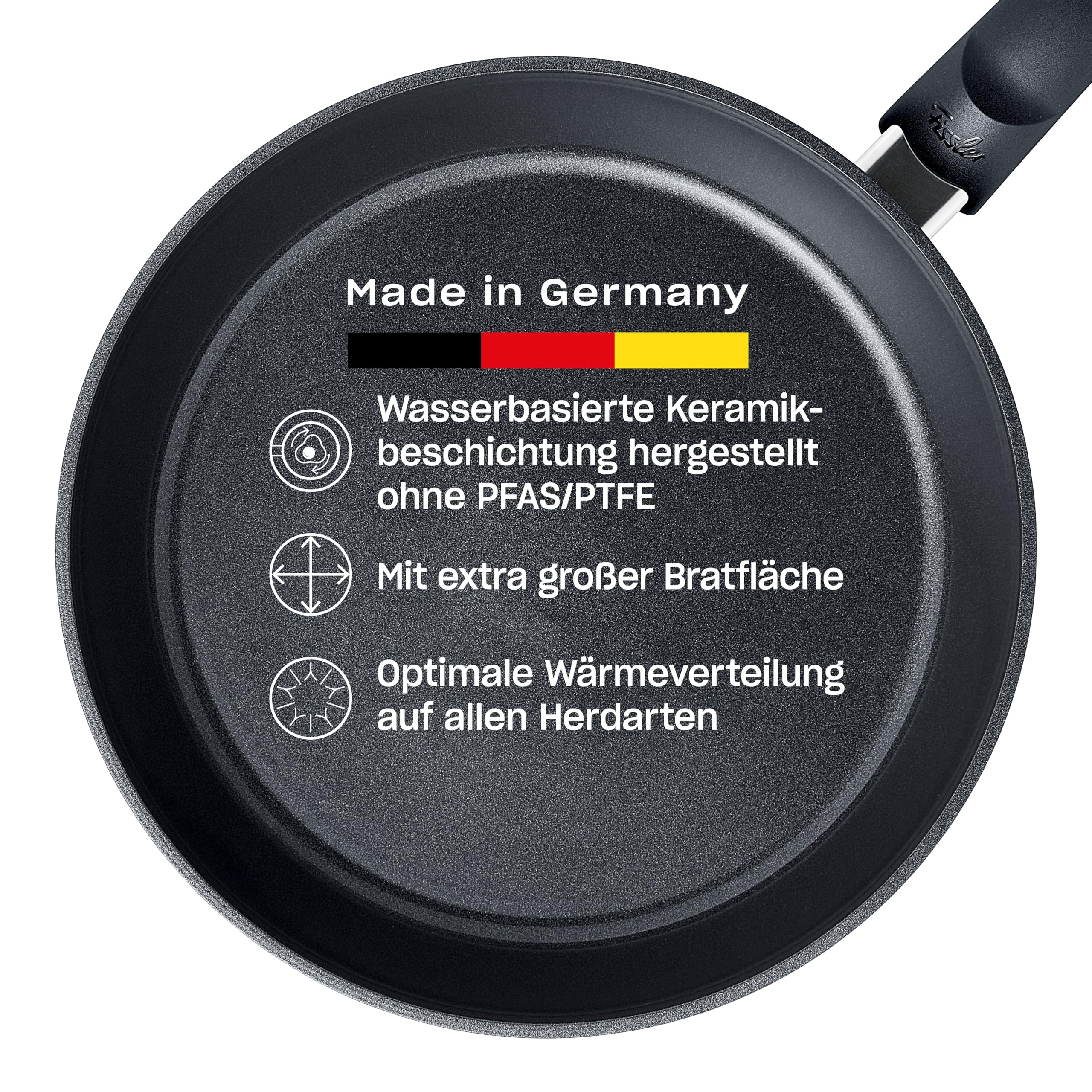 Fissler Ceratal Comfort Orbit Black/Aluminium-Pfanne, Keramik-beschichtet (Ø 28 cm) Ceramic Bratpfanne antihaftend - Induktion
