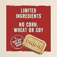 Vista 4 de Bolsas de Purina Prime Bones Purina Prime Bars - Galletas naturales horneadas para perros, con bisonte alimentado en pasto, (6) 16 onzas