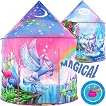 W&O Dino Discovery Play Tent with Roar Button for Indoor/Outdoor Play | Dinosaur Tent for Kids with Roar Button, Dino Adventure Theme & Imaginative Play. Great Gift for Boys & Girls, Ages 3-7
