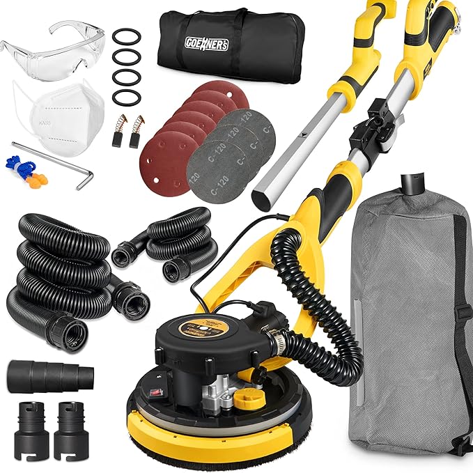 Drywall Sander, Electric Drywall Sander with Vacuum, Automatic Dust