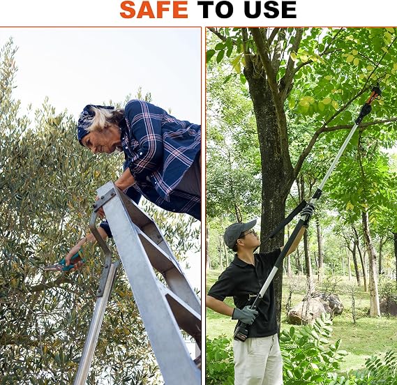 Kebtek Telescopic Extension Pole for Electric Pruning Shear | KPRO 21V 1.7M-2.4M Aluminum Extension Pole with 2 Nodes Adjustment for KT940/KT933/KTE-35/KT 9035/KTN-35
