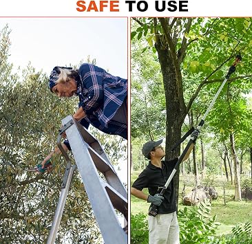 Kebtek Telescopic Extension Pole for Electric Pruning Shear | KPRO 21V 1.7M-2.4M Aluminum Extension Pole with 2 Nodes Adjustment for KT940/KT933/KTE-35/KT 9035/KTN-35