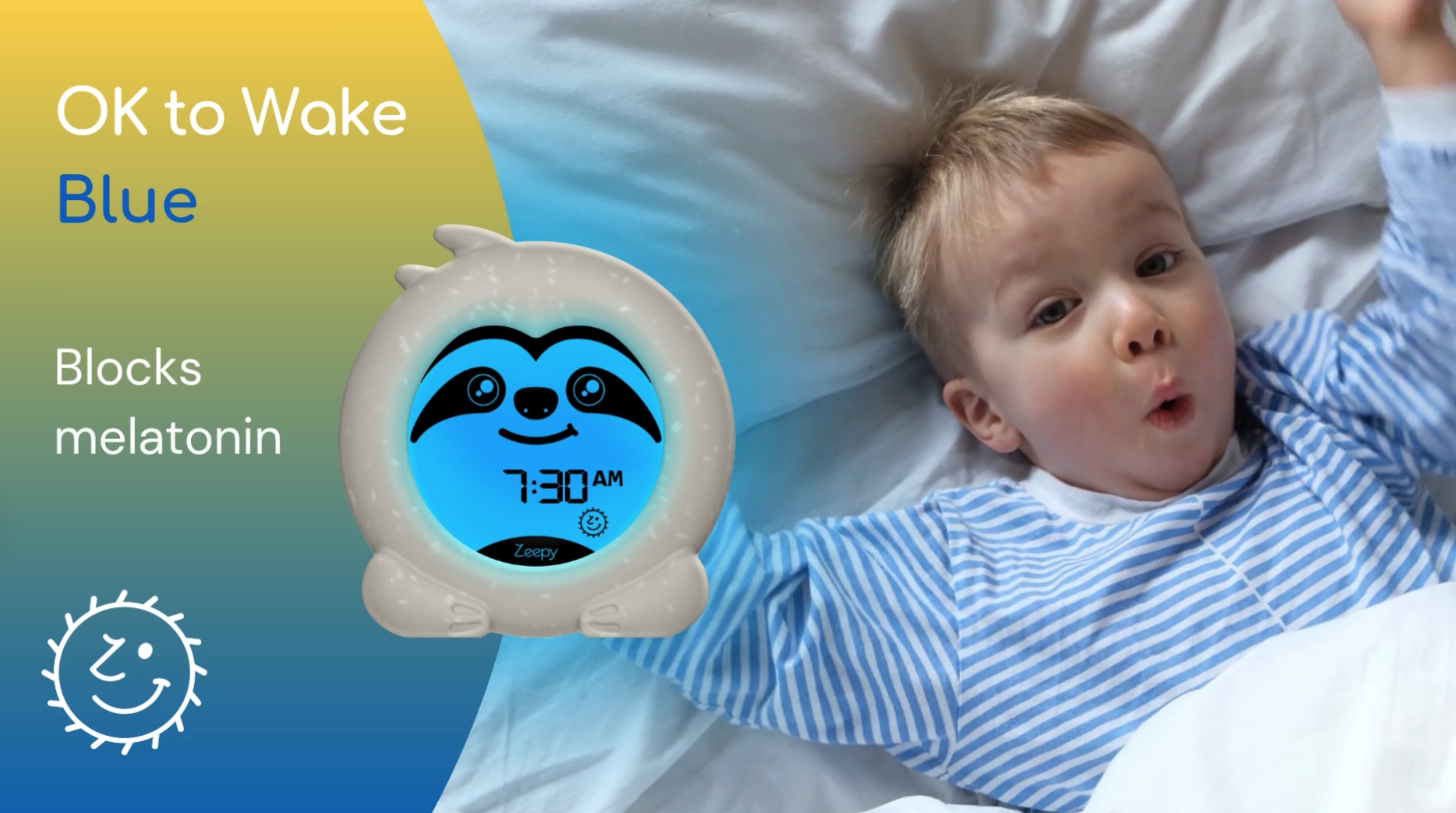 Zeepy 2-Phase Sleep Trainer Clock | USB Powered Toddler Clock