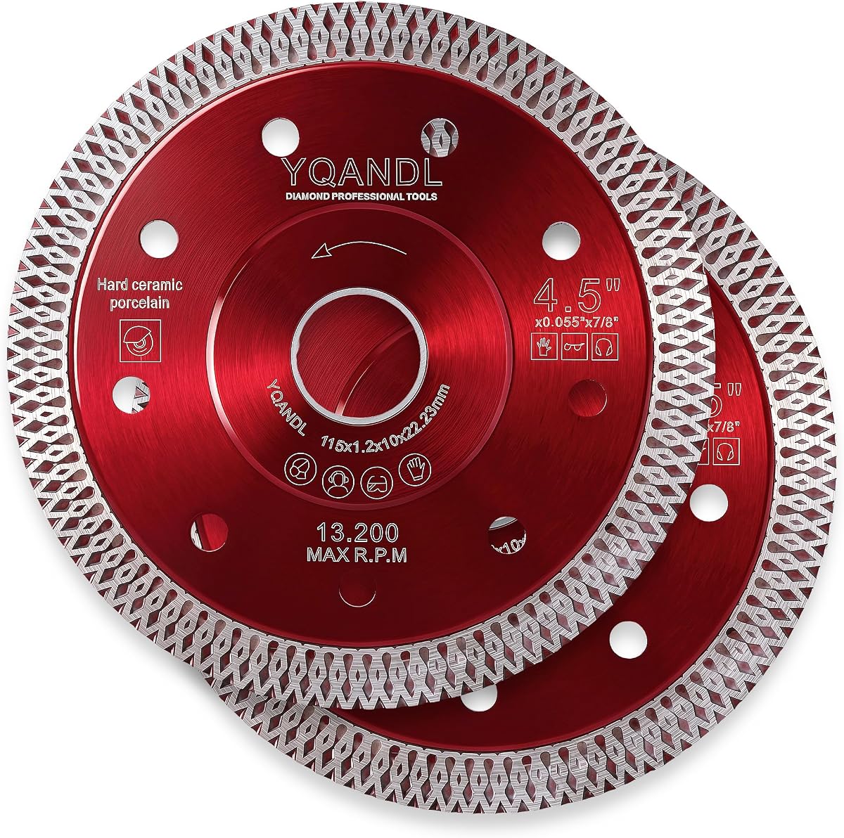 2-Pack 4-1/2" Diamond Blade for Angle Grinder