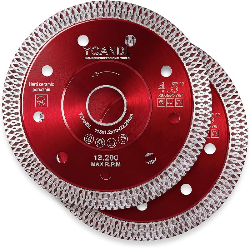 2-Pack 4-1/2" Diamond Blade for Angle Grinder