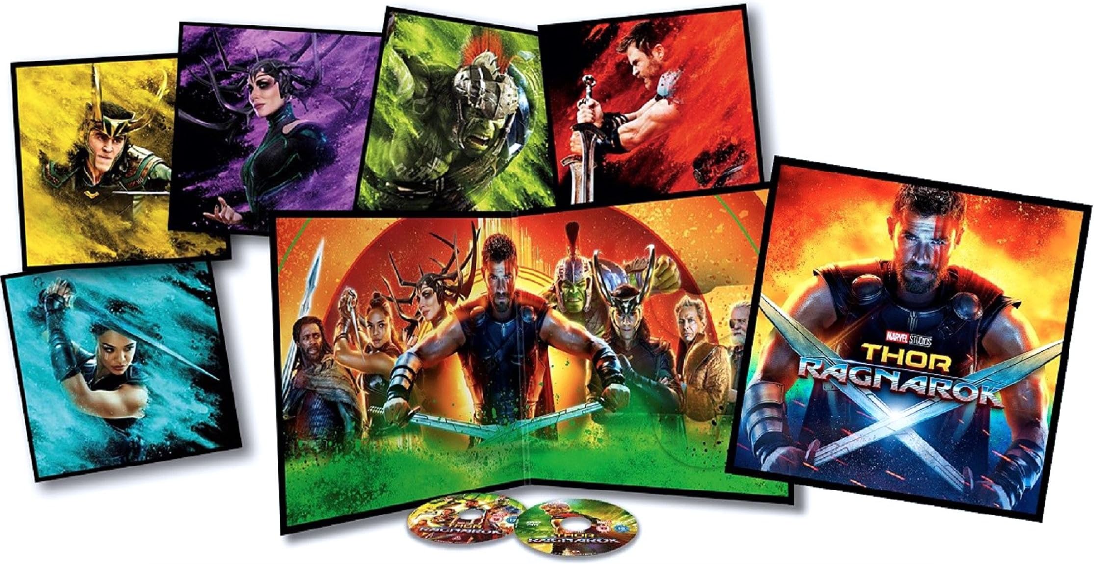 Thor Ragnarok Blu ray BIG SLEEVE EDITION. Includes Blu ray, DVD and Exclusive 12" Art Cards. REGION FREE