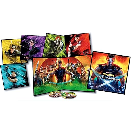 Thor Ragnarok Blu ray BIG SLEEVE EDITION. Includes Blu ray, DVD and Exclusive 12" Art Cards. REGION FREE
