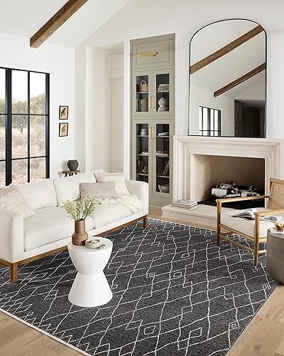 Miniatura 13 de Loloi II Vance Collection VAN-07 - Alfombra de pasillo color carbón/crema de 2 pies y 7 pulgadas x 8 pies