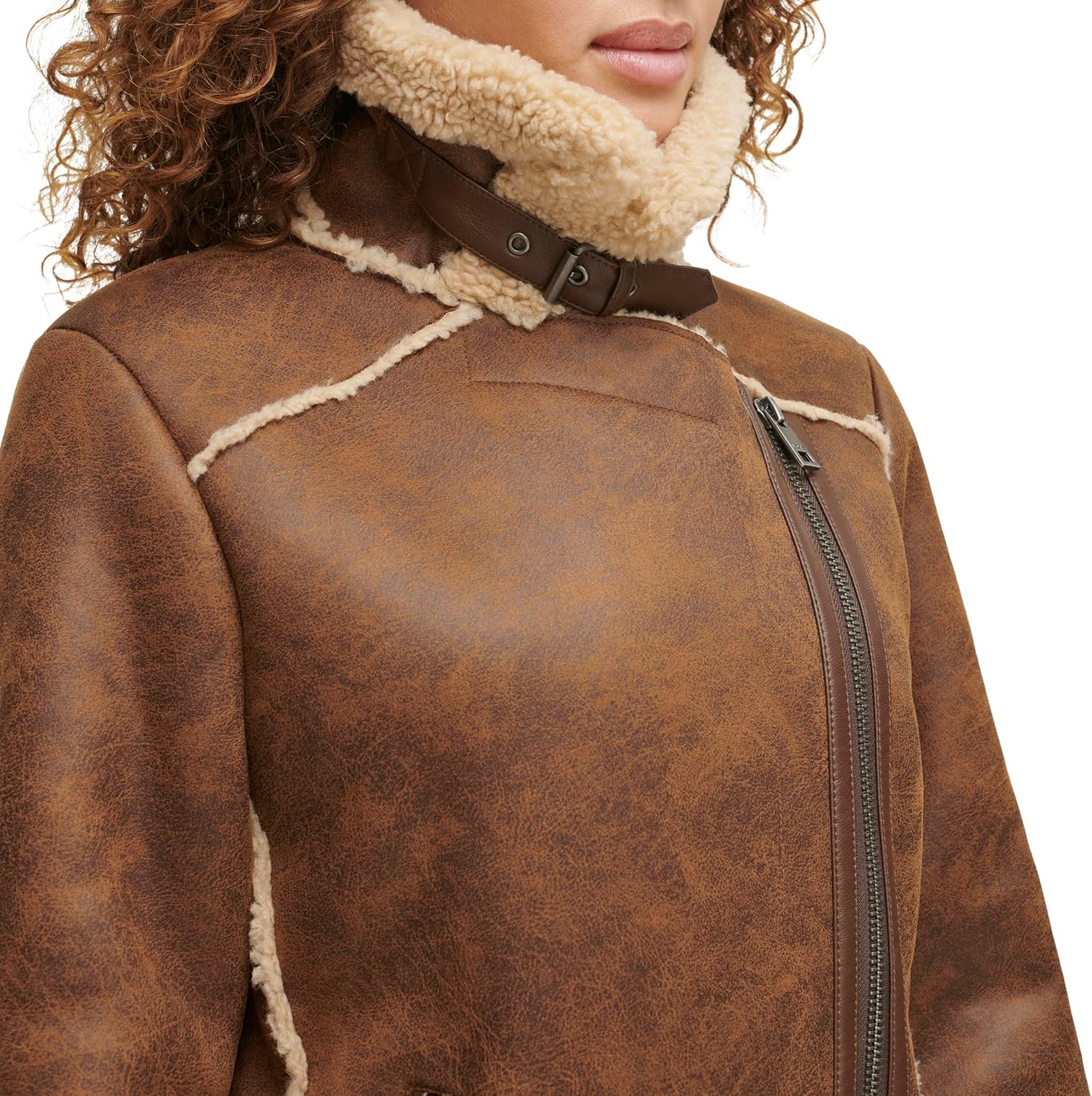 Levi's Womens Faux Shearling Moto - Image 6