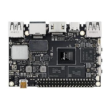 Khadas VIM4 Amlogic A311D2 Single Board Computer Supports 4K UI and HDMI Input, 4 Display Interfaces, LAN WiFi 6 & Bluetooth 5.1, 8GB 64bit LPDDR4X 2016MHz, MaliG52MP8(8EE) GPU