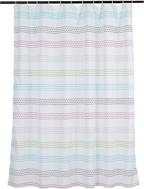 Amazon Basics Pastel Striped Shower Curtain - 72 Inch