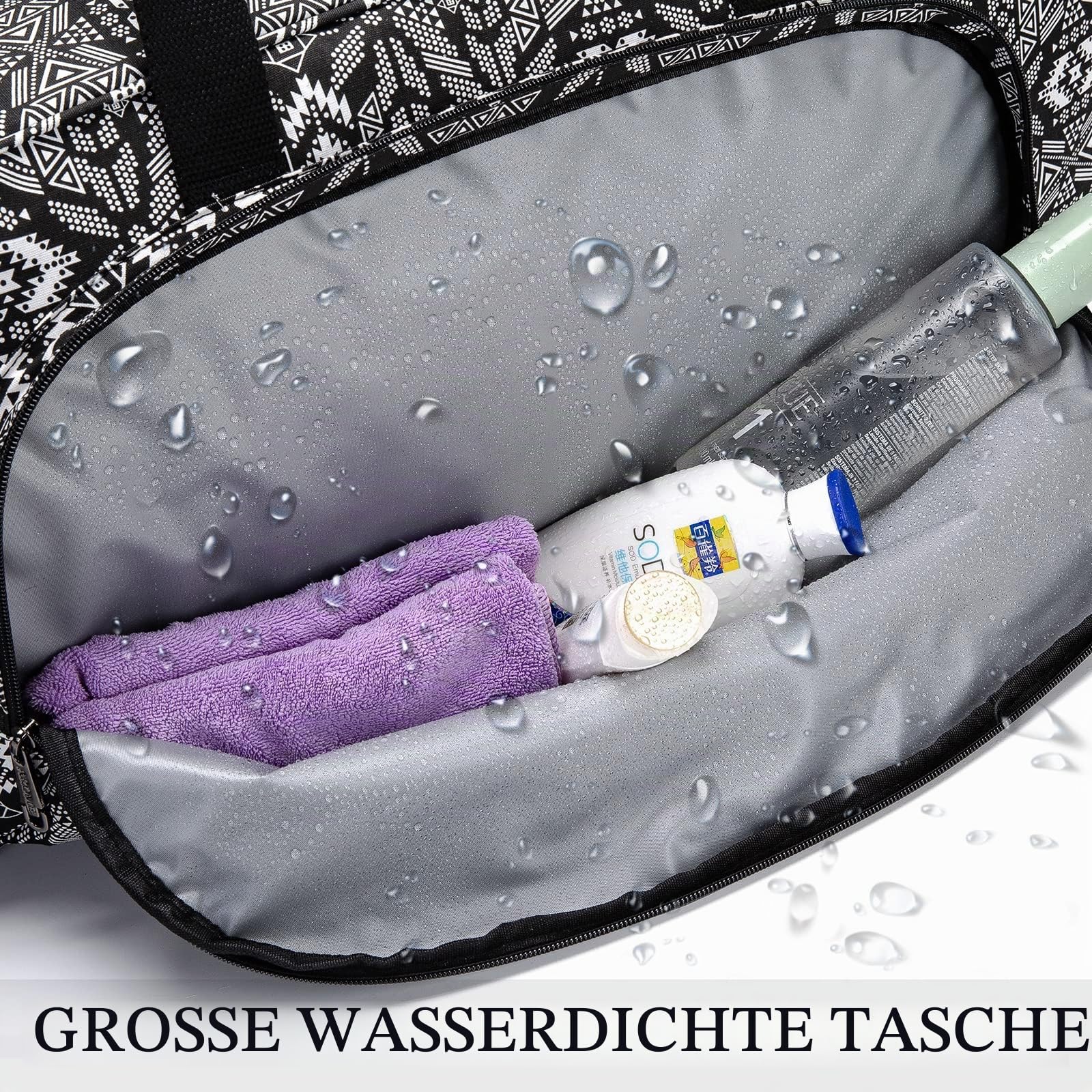 AROME Yogamatten-Tasche für Damen und Herren, große Canvas-Yogatasche für 0,6 cm, 1,3 cm, 6,3 cm, 1,27 cm, extra Dicke Trainings-Yogamatte, Sporttasche, Tragetasche mit Nasstasche, Schultergurt und