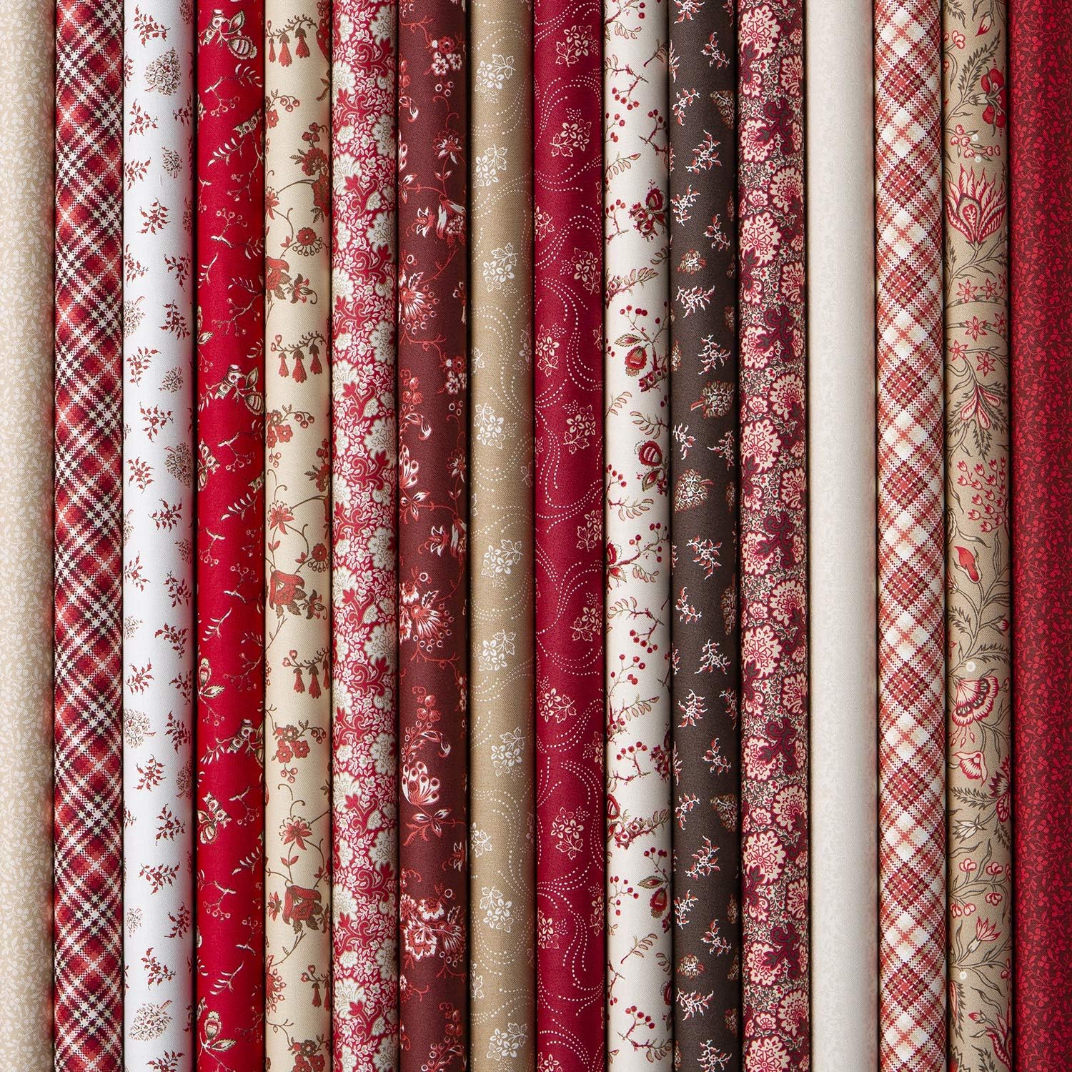 Connecting Threads Print Collection Precut Quilting Fabric Bundle 2.5" Strips (Maison Rouge)