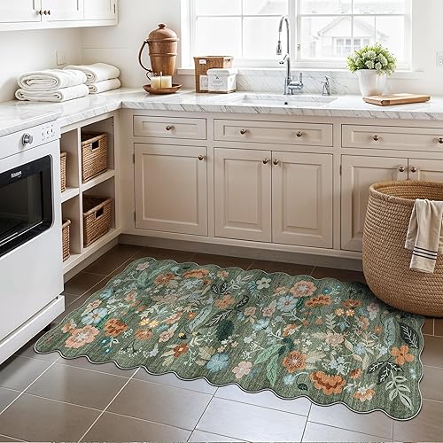 Miniatura 34 de Alfombra lavable para pasillo y de cocina, alfombra de entrada, vintage, suave para el suelo, alfombra antideslizante para interiores, para baño