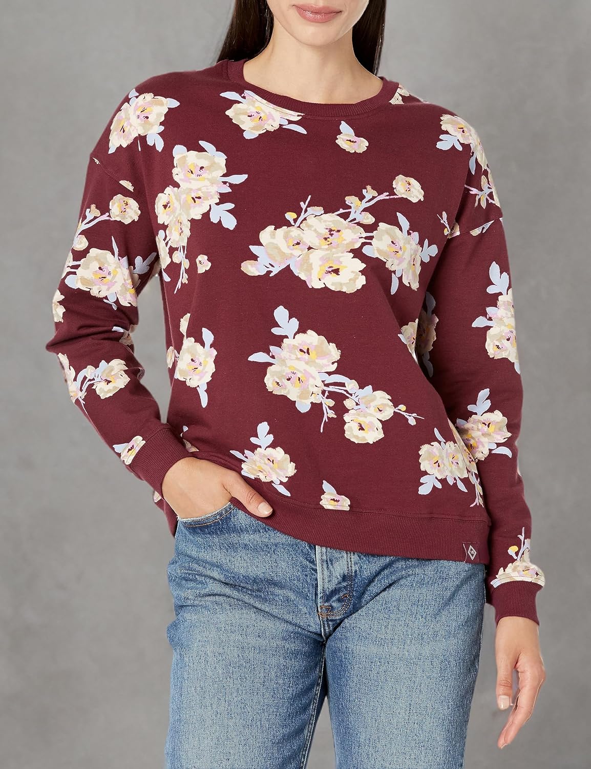 womens French Terry Crewneck Sweatshirt (Extended Size Range) - Image 4