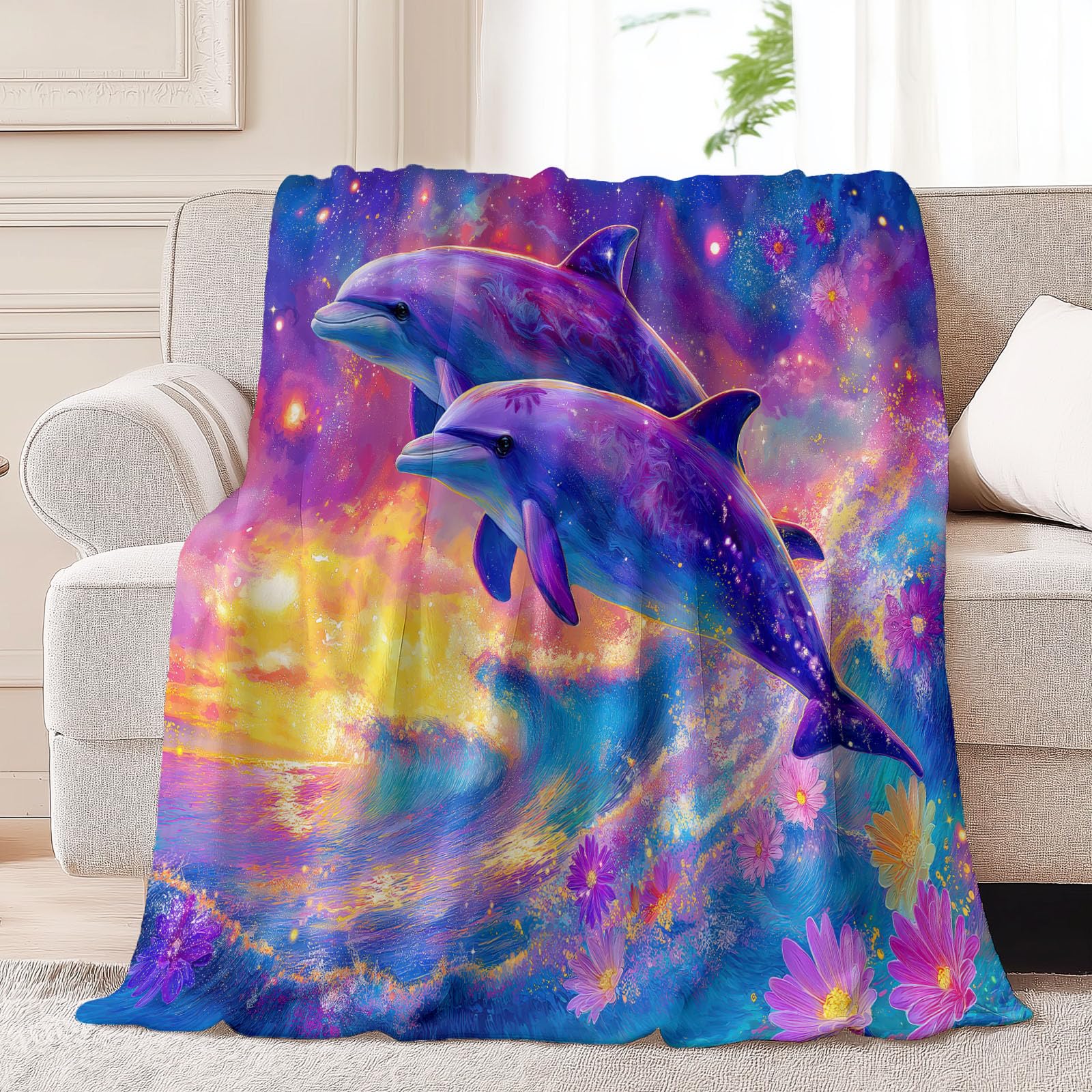 Fantasy Romantic Flanelowy koc polarowy na sofę, 180 x 200 cm