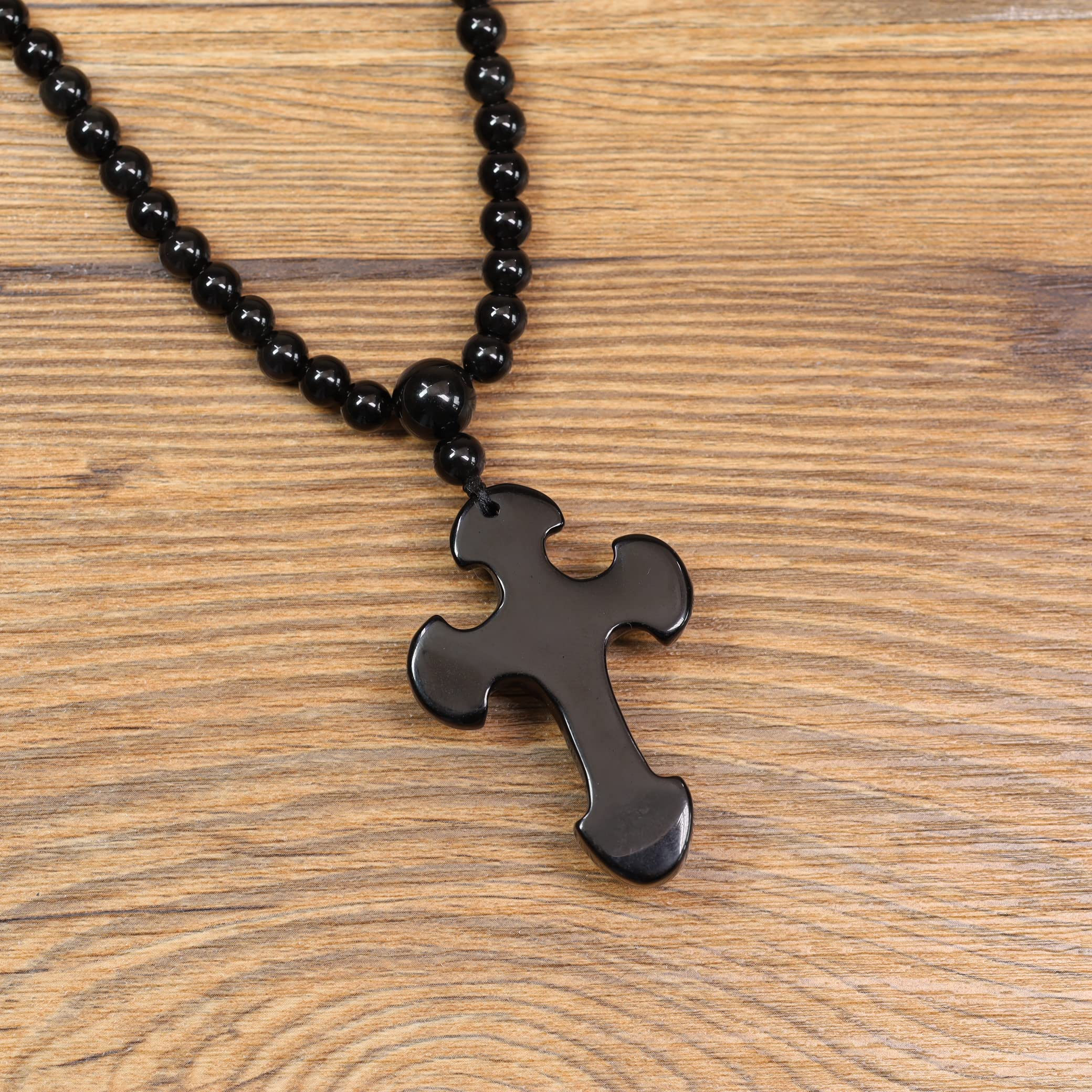 COAI 108 Obsidian Mala Rosenkranz Gebetskette