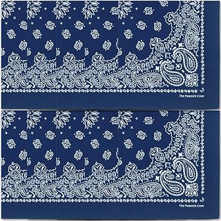 The Peacock Crew Premium Soft Cotton Bandanas Pack for Men and Women Paisley 22 x 22 inches