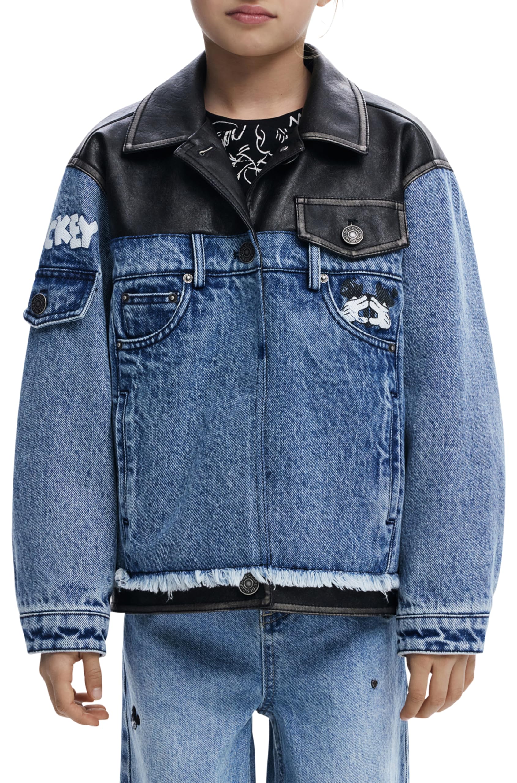 Desigual Mujer Azul Caqueta Combinada Mickey™, 9/10