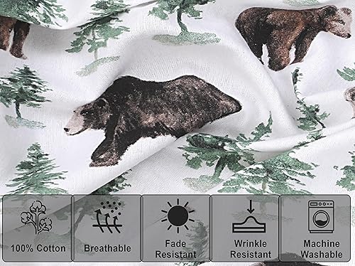 Vista 410 de RUVANTI Sábanas de franela 100% algodón King 4 piezas Celestial Stag Ciervo celestial