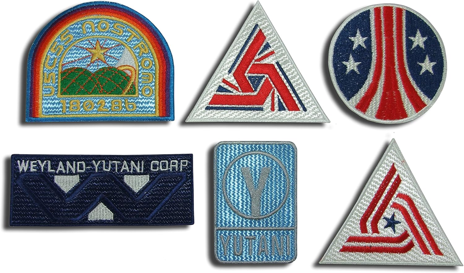 TOFOW Alien Movie Patch Set - 4 Aufnäher Sulaco Weyland Nostromo USCM
