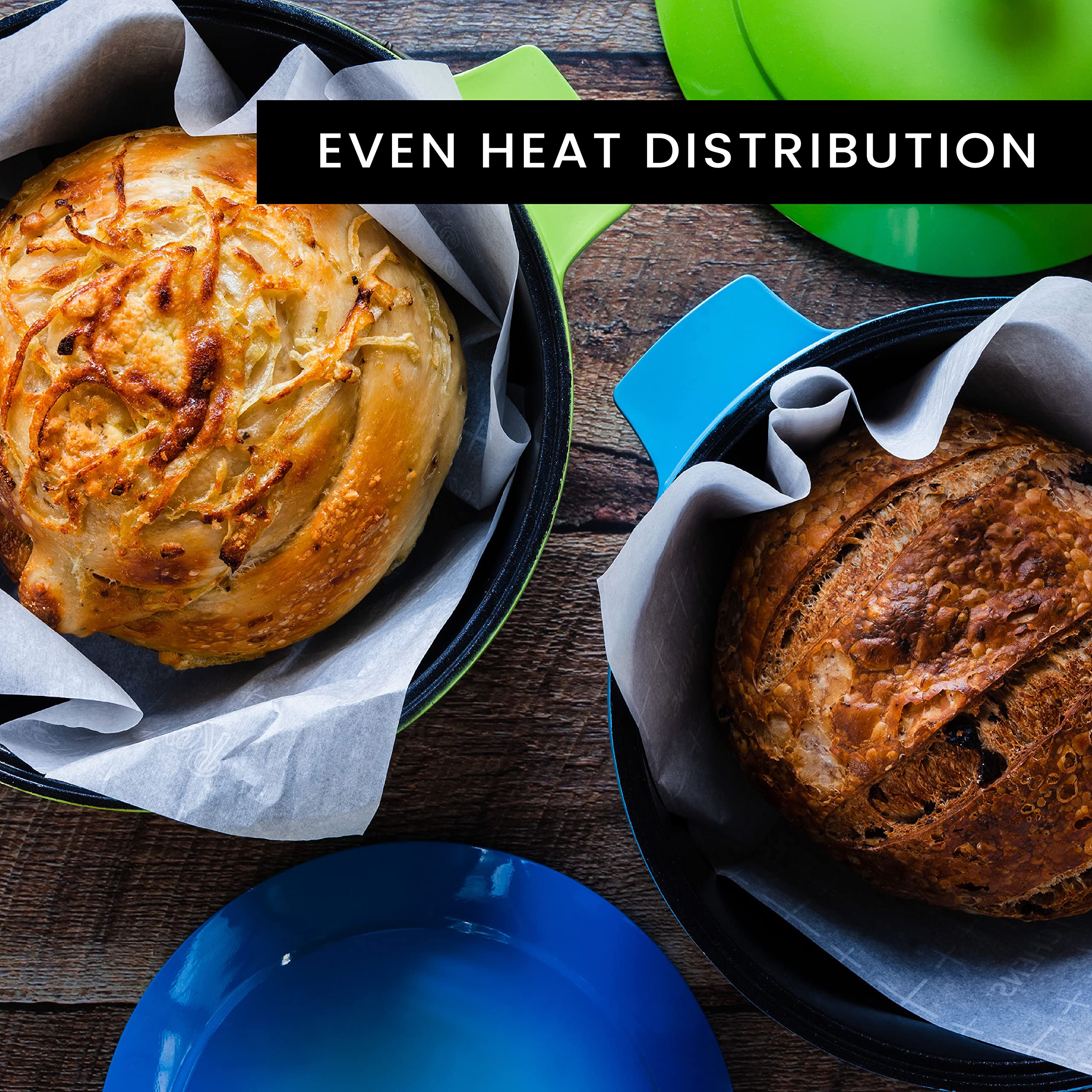 Granitestone Lightweight Dutch Oven Pot with Lid, 5 Qt Nonstick Dutch Oven Stock Pot, 10 in 1 Enamel Cooking Pot & Dutch Oven for Bread Baking, Stovetop Oven & Dishwasher Safe, 100% Toxin Free–Red