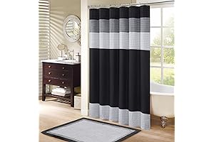 Windsor Bathroom Shower Curtain, 72x72, Black