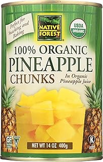 Native Forest 100% Organic Pineapple Chunks in Organic Pineapple Juice, USDA Certified Organic, Soy Free, Gluten Free & No...