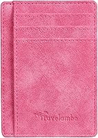 Vista 115 de Travelambo Billetera delgada con bolsillo delantero y clip para el dinero con bloqueo de identificación por radiofrecuencia, talla única