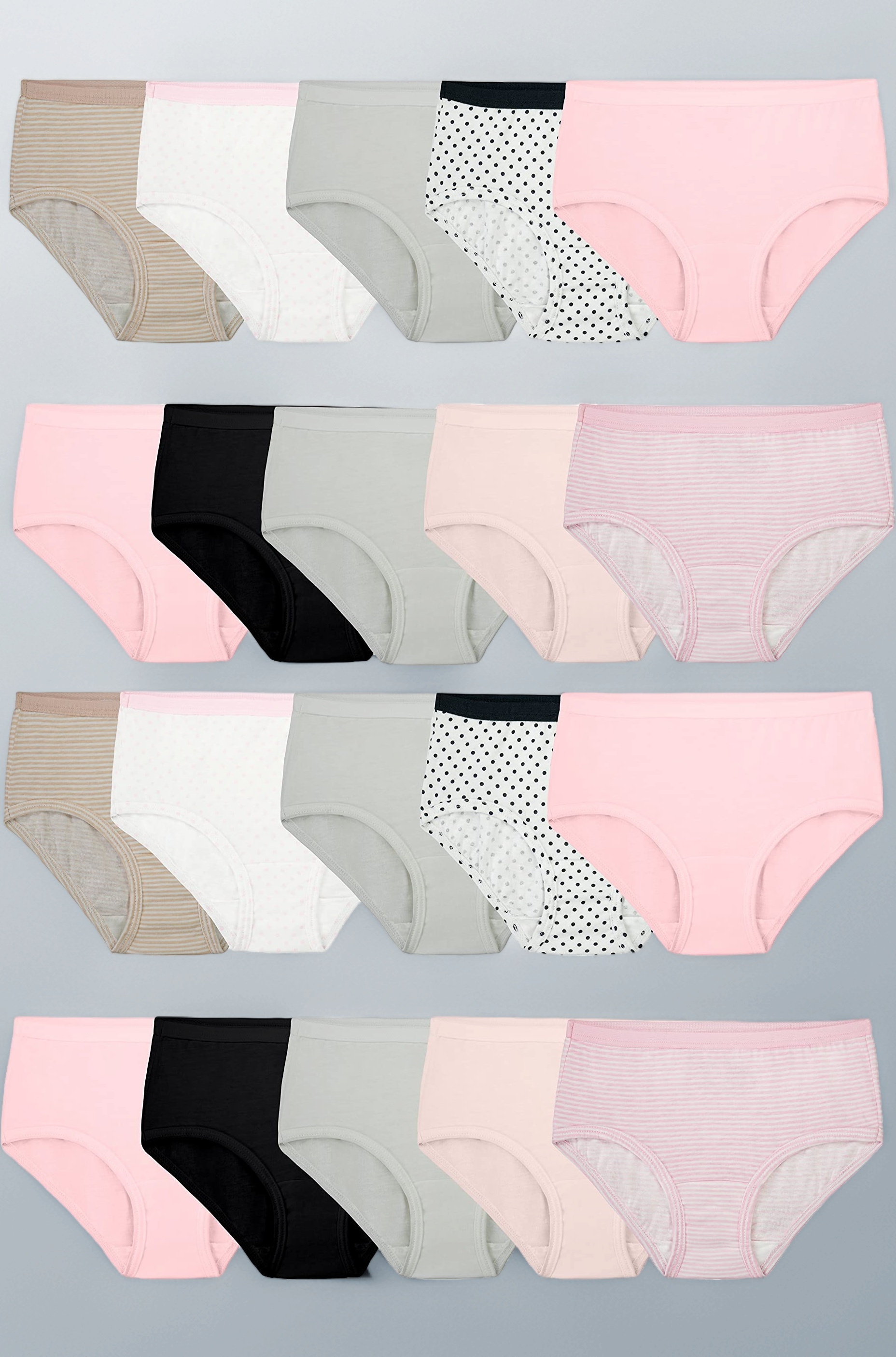 Fruit of the Loom Girls' Cotton Brief Underwear, Assorted