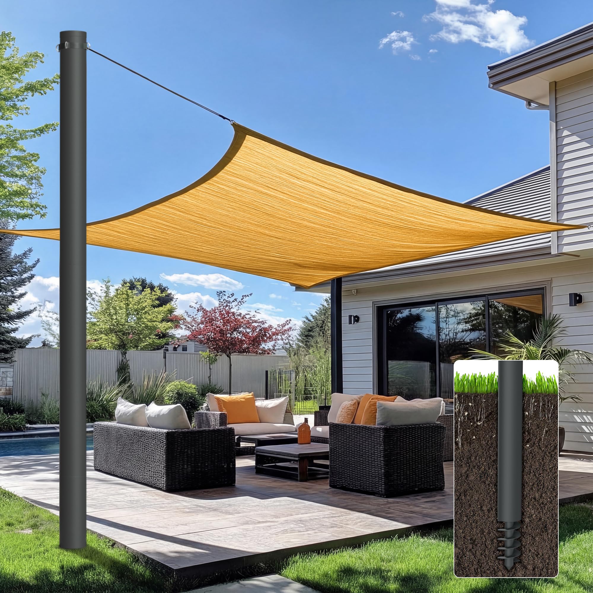Photo 1 of Yakmax 12ft Shade Sail Poles