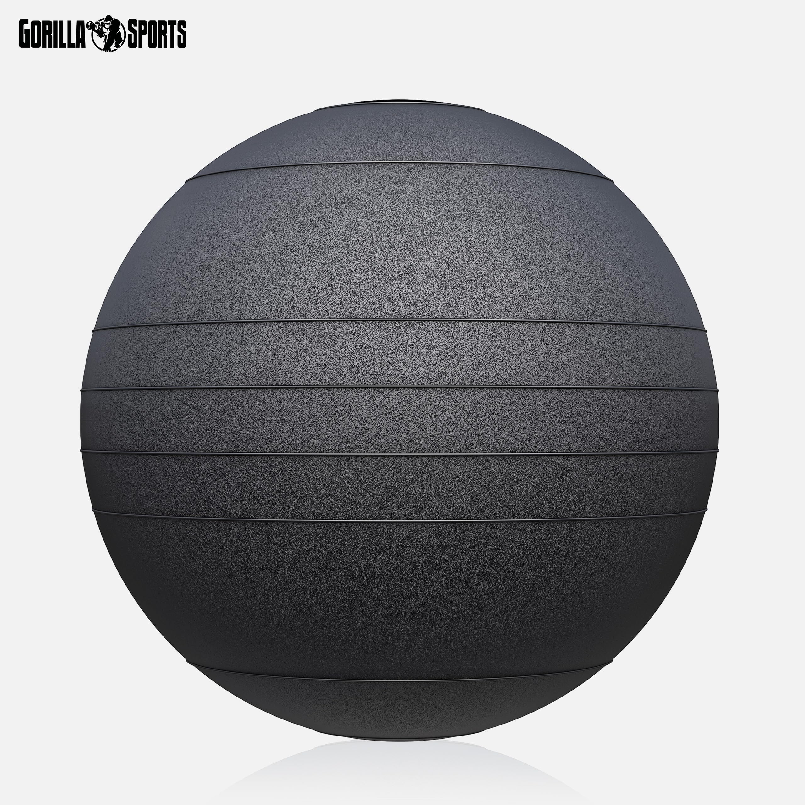Gorilla Sports® Slam Ball - 3kg, 5kg, 7kg, 10kg, 15kg, 20kg Poids, Individuel/Ensemble, Antidérapante, Noir - Medecine Ball, Balles de Poids, Musculation, pour Fitness, Gym, Domicile, Entraînement