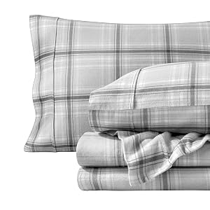 Bare Home Flannel Sheet Set Prints 100 Cotton Velvety Soft Heavyweight - Double Brushed Flannel for Extra Softness