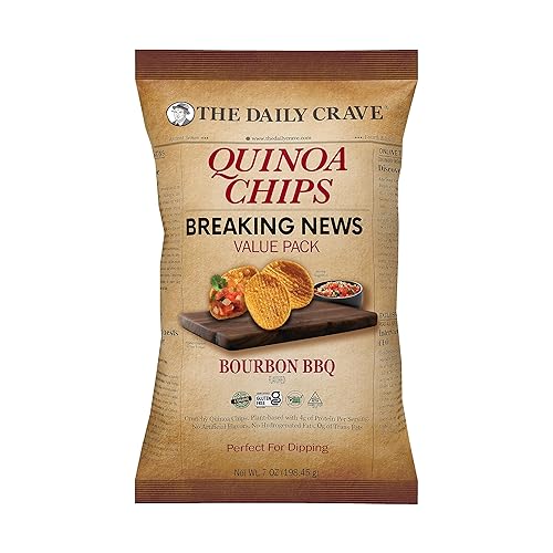 Miniatura 8 de The Daily Crave Bourbon BBQ - Chips de quinua sin gluten, 4.25 onzas (paquete de 8)
