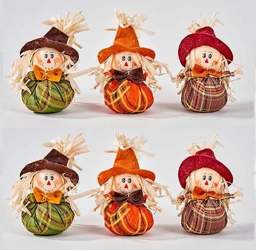 Worth Imports 6" Mini Table, Set of 6 Scarecrow, Multicolor